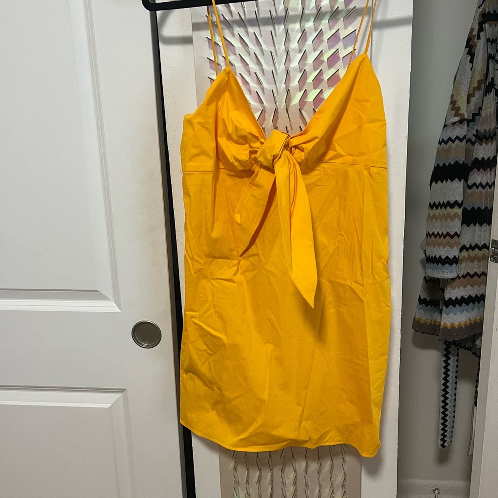 Simon Miller Yellow Tie Front Camisole Dress